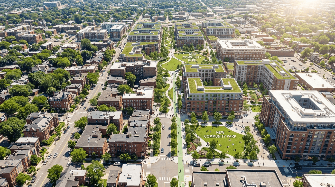 Visualiser un projet urbain dans son contexte reel avec l'IA